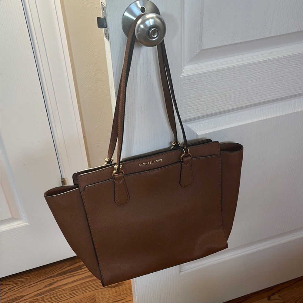 Michael Kors Brown Leather Tote Bag